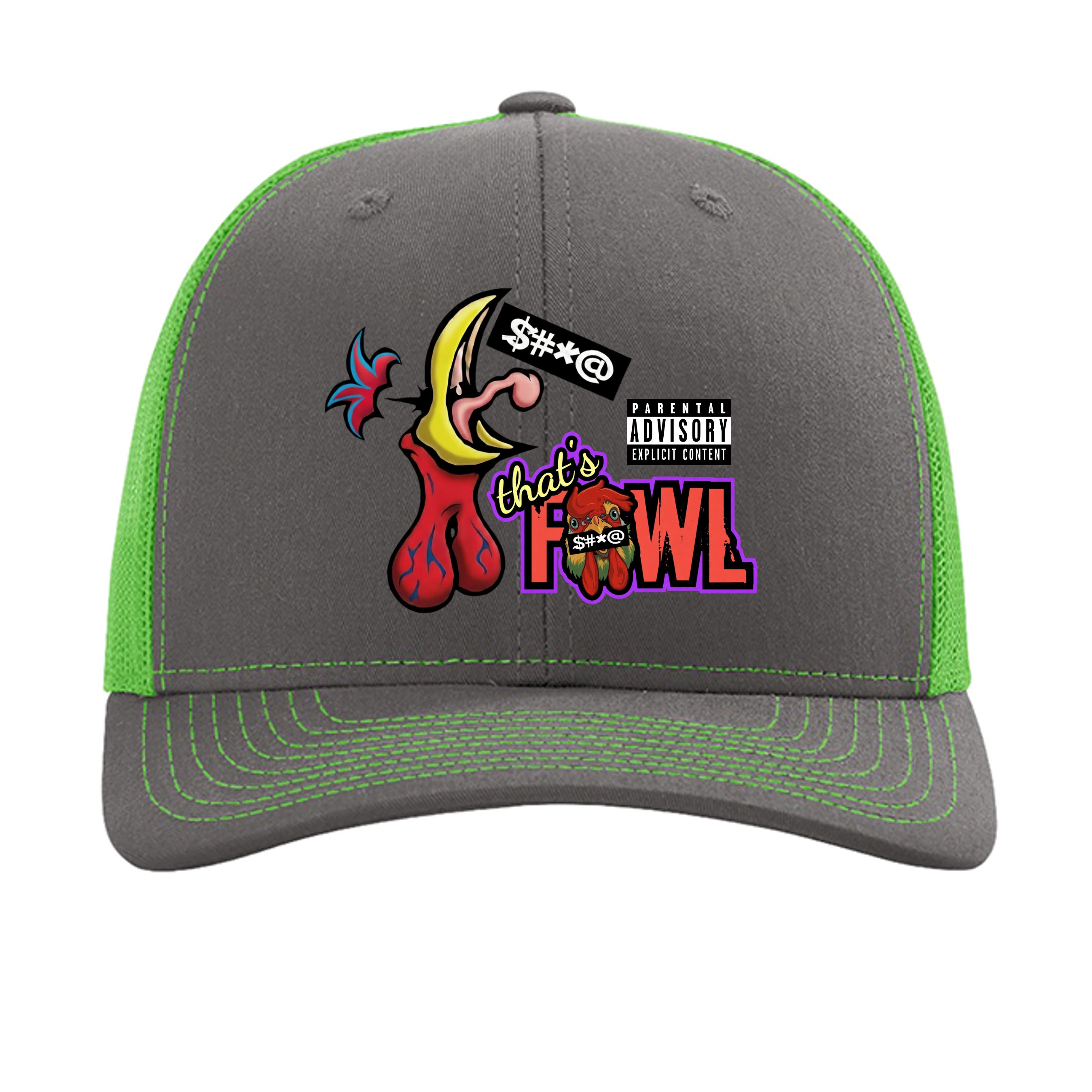 Charcoal/ Neon Green - 112 - FRONT